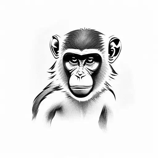 Monkey With Detailed Eyes