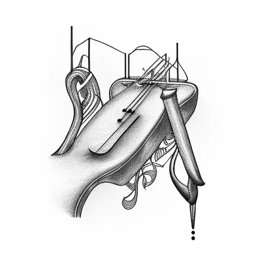 Bass Guitar Strings Forming A Musical Staff