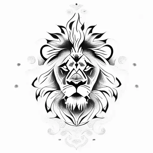 Lion With Dragon Fight