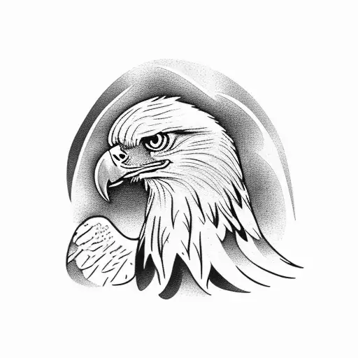 Eagle Soaring Through A Forest