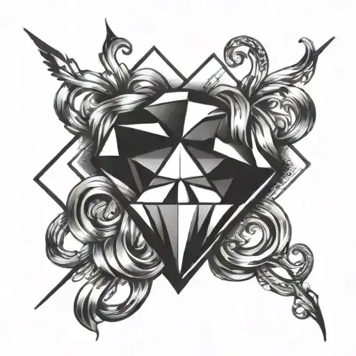 Diamond And Heart Intertwined