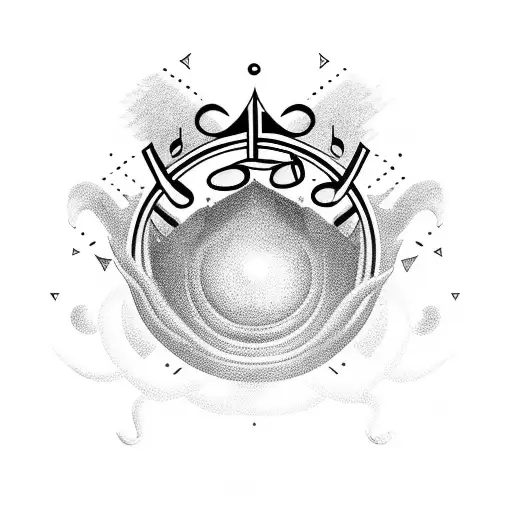 Musical Notes Forming A Crown With The Text 'Don't Stop Me Now'