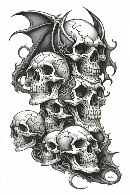 Skulls And Dragon Hell