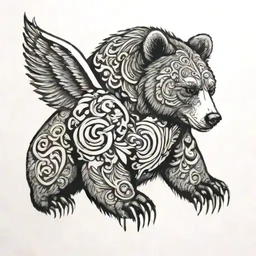 Bear With Angel Wings
