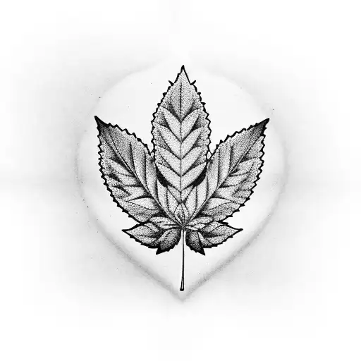 Heart Shapped Marijuana Leaf