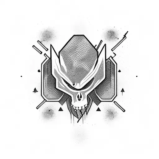 Black Lines Which Descend From A Grim Reaper