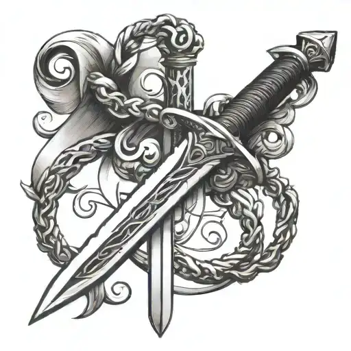 A Sword Envolve In A Necklace