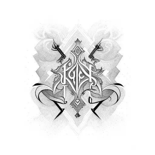 Cufic Calligraphy Spelling Out The Client's Favorite Quote