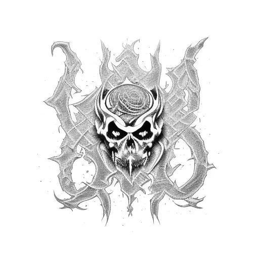 Chaos In Death Metal Lettering