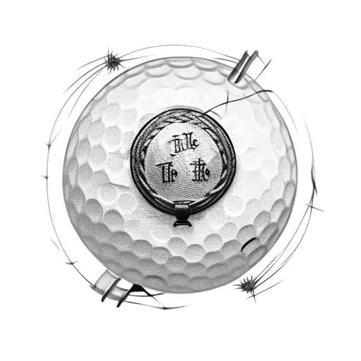 Golf Ball Wrapped In Barbed Wire With 'Addicted To The Clip' In English Written On It