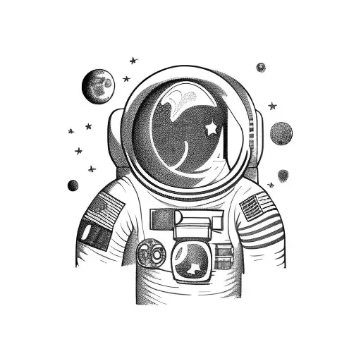 Astronaut And A Spaceship