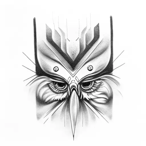 Crow With An Human Eye In The Mouth