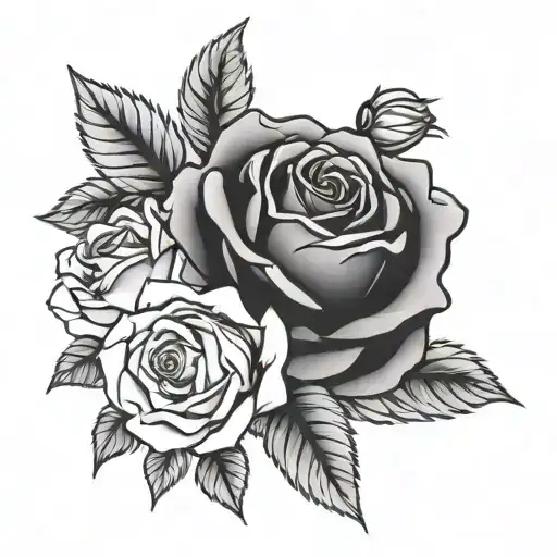 Rose Sister Tattoo Design