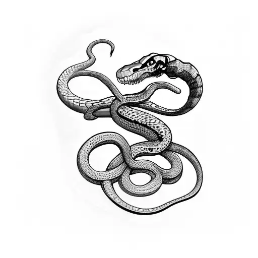 Reaper With Snake Around The Schyte