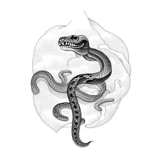 Grim Reaper And A Snake