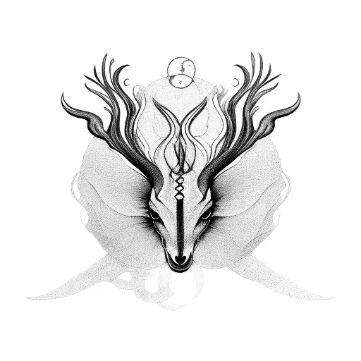 A Surrealistic Depiction Of A Mythical Creature Inspired By Radiohead's Music