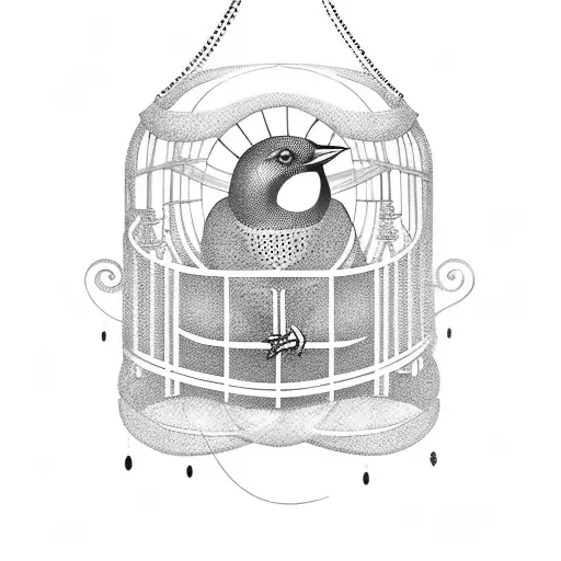 Bird Cage With Chains