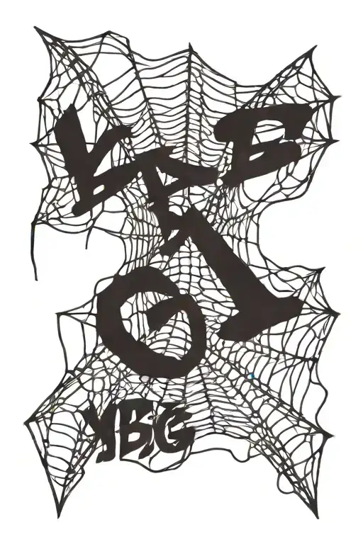 'Ybg' Young Black And Gifted Text With Spider Webs
