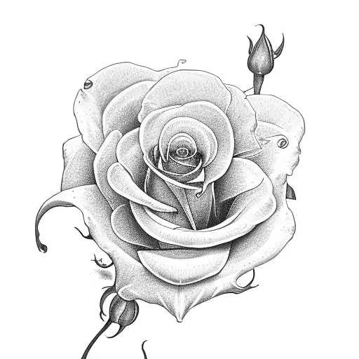 Marigolds And Lily Of The Valley And Rose