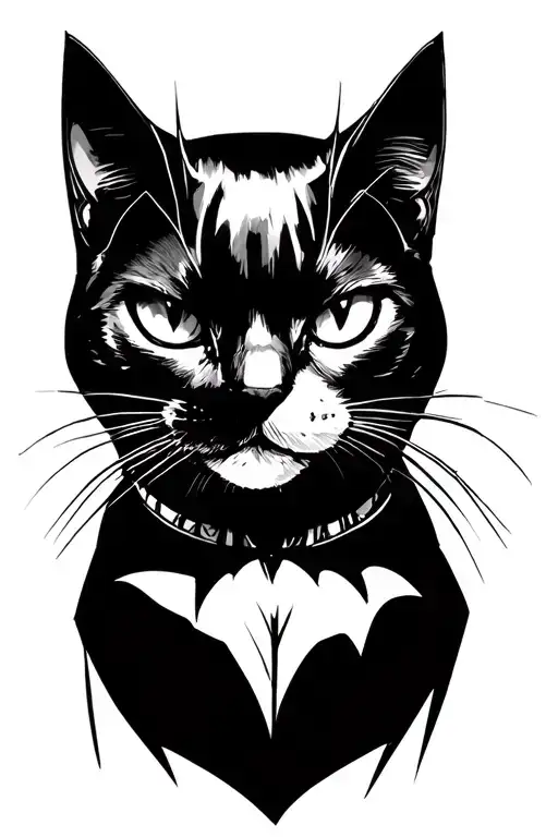 Batman Cat Sitting