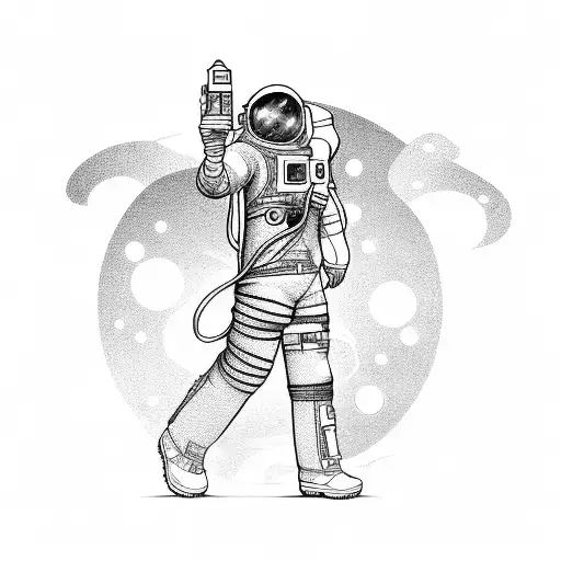 An Engineer-themed Anime Character Wearing A Spacesuit And Playing A Guitar