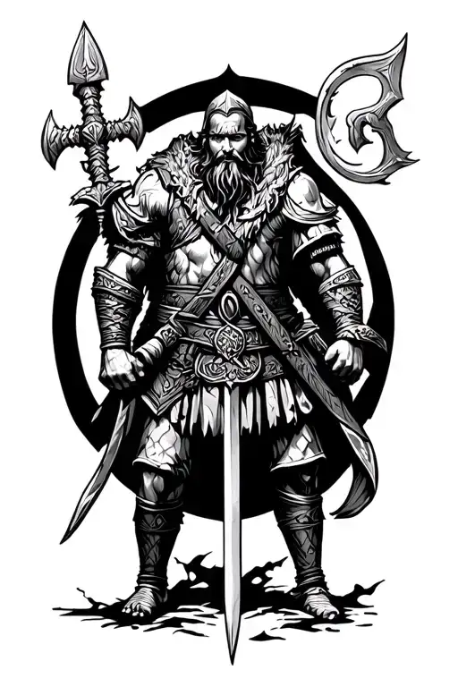 Danish Viking Warrior Holding