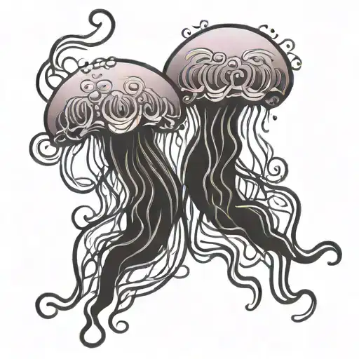 Gemini Twin Jellyfish Mauve Stinger
