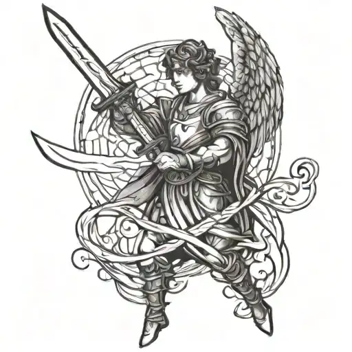 Angel Holding A Sword