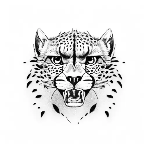 Racing Cheetah Driving A Vintage Sports Car