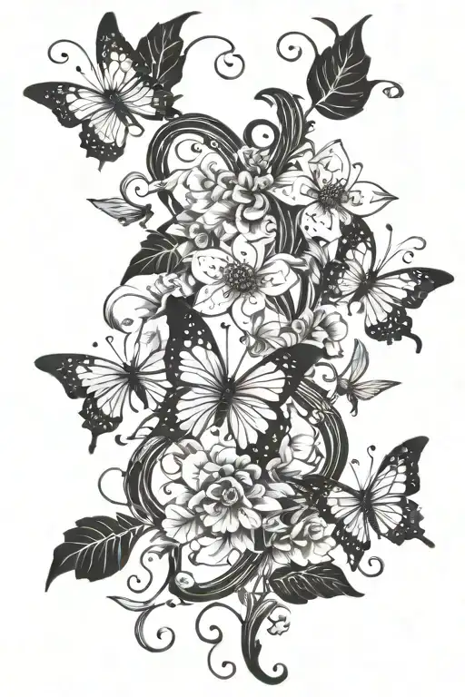 Vine Wrapped With Fairies And Butterflies