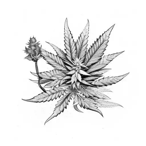 Botanical Garden With A Hidden Cannabis Plant