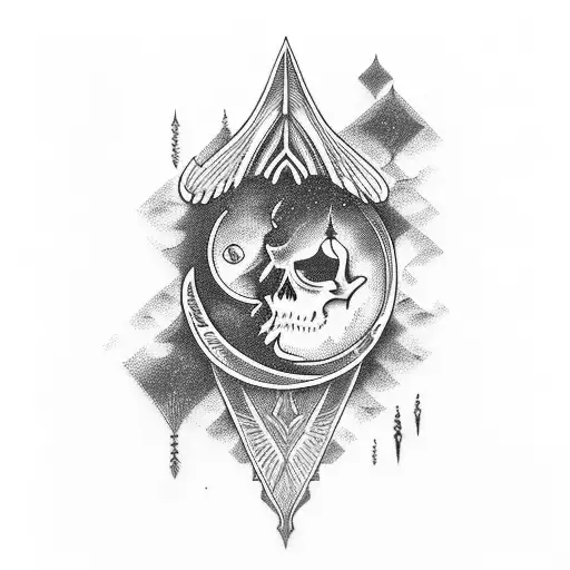 Dagger With Moon Elements