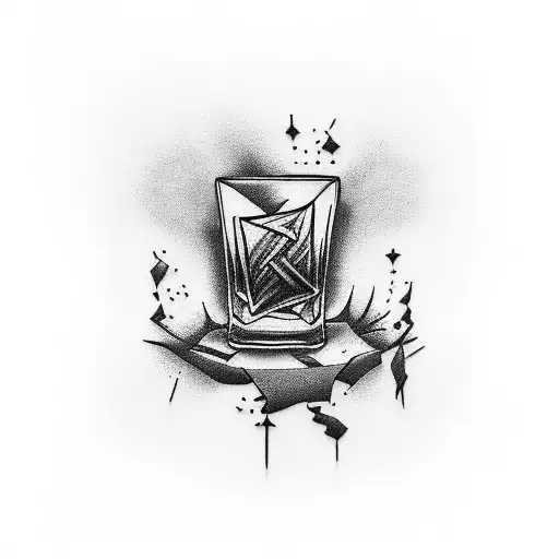 Broken Whiskey Glass