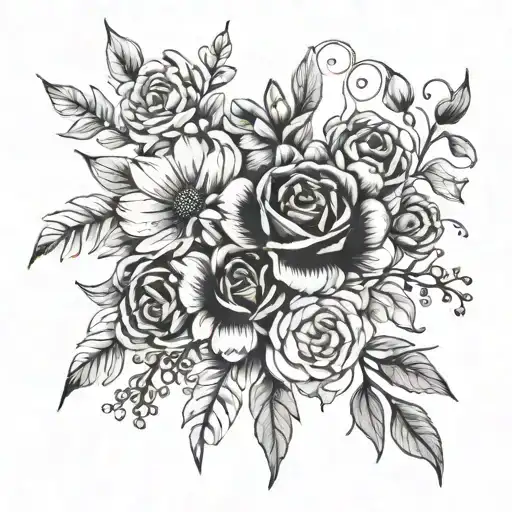 A Beautiful Bouquet Of Flowers With Each Flower Representing A Different Emotion