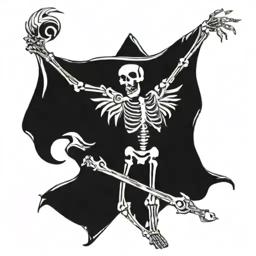 Witches Dancing Skeleton