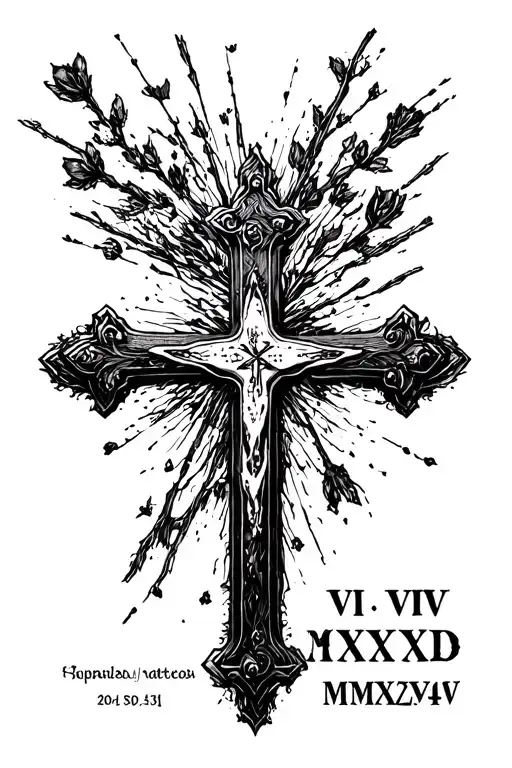 A Cross And This Date Written Underneath On A Tag Vii Viii Mmxxiv