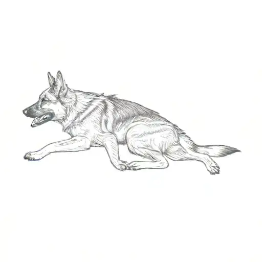 A German Shepherd Dog