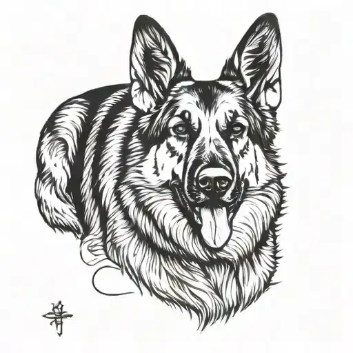 A German Shepherd Dog