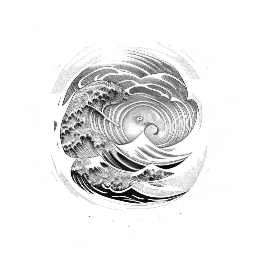 Black Line Wave Fine With J Letter At The End