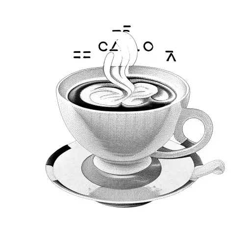 A Steaming Cup Of Coffee Surrounded By Mathematical Equations
