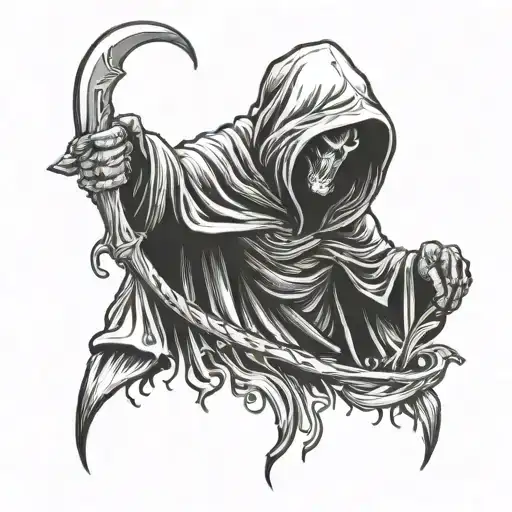 Grim Reaper With Hoodie