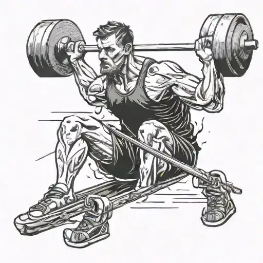 A Rowing Athlete Lifting Weights With Determination And Strength