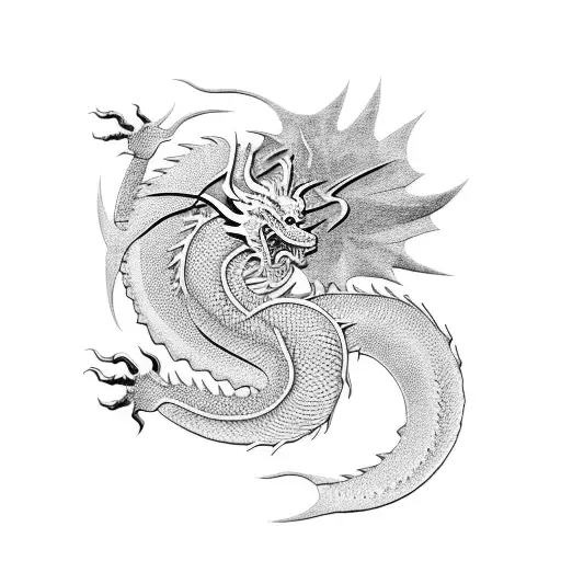 Asian Dragon Back Piece