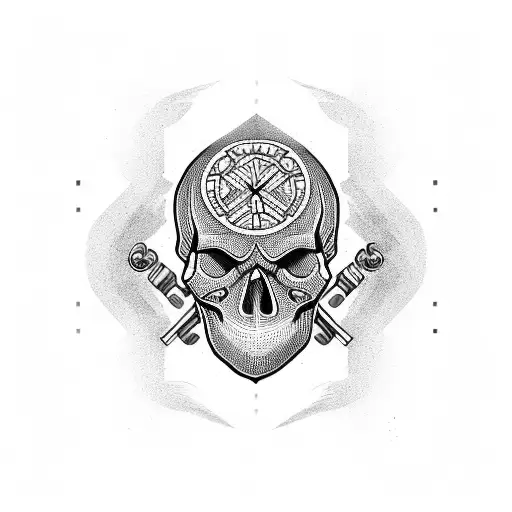 Skull With Connecting Rod