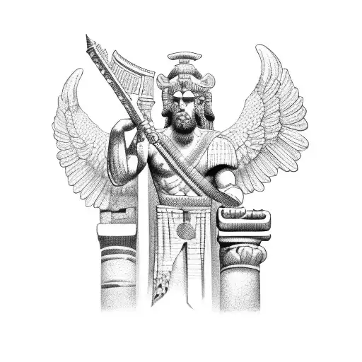 Grec Temple With Roman