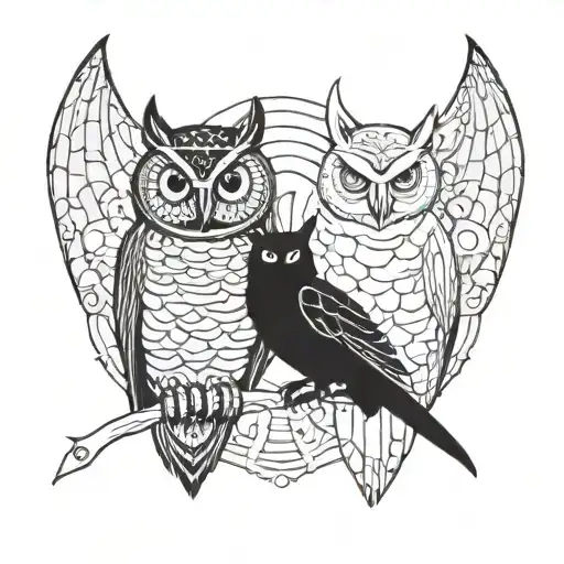 Owl And Bat Combo