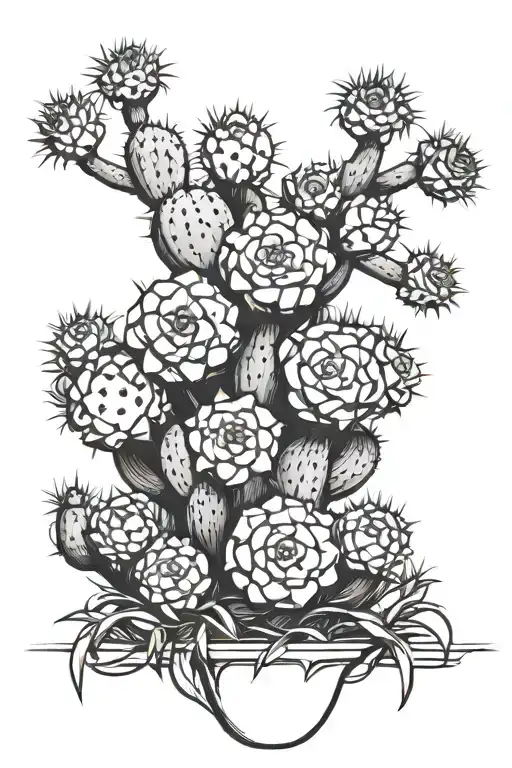 Cactus And Pulm Tree