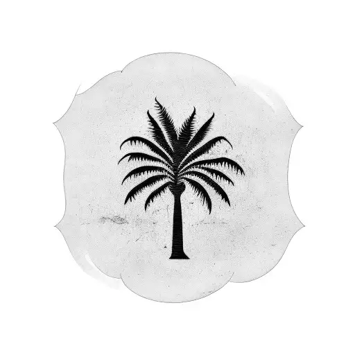 Iraq Flag With Palm Tree