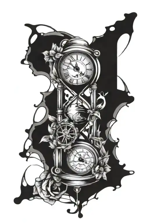 Stopwatch And Hourglass