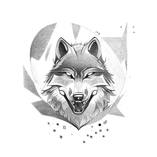 A Fierce Wolf Driving A Vintage Car Through A Tropical Forest